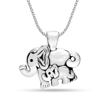925 Sterling Silver Elephant Necklace